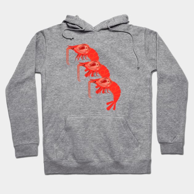 Cherry Shrimp - Ruby Hoodie by Aline Eg